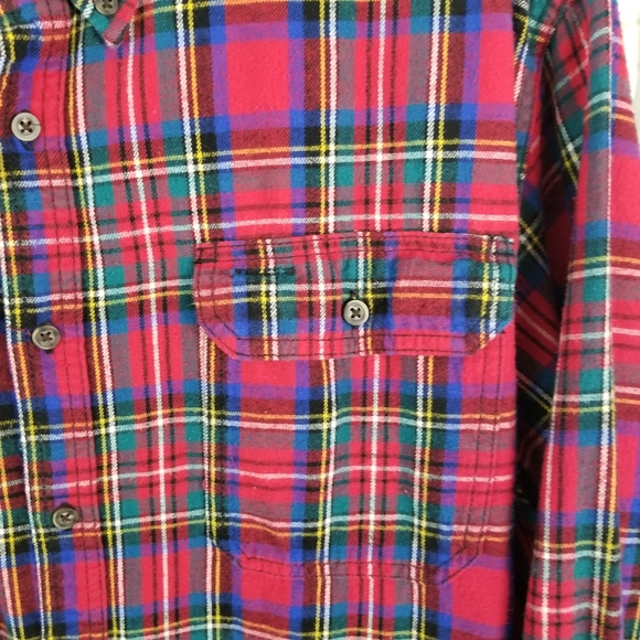 Faded Glory 2XL 50-52 Red Plaid Button-Down Flannel Shirt - Picture 5 of 12